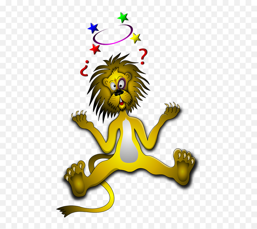 Lion Animal Confused - Free Vector Graphic On Pixabay Lion With Black Eye Png,Confused Transparent