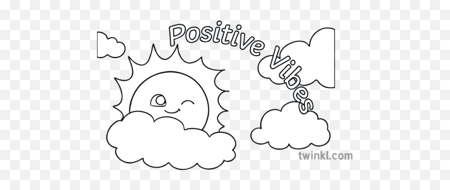Positive Vibes Welcome Back Colouring Page Illustration - Twinkl Dot Png,Welcome Back Png