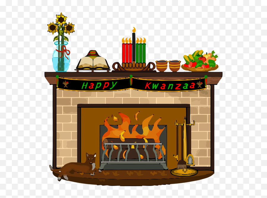 Kwanzaa Fireplace Hearth For Happy - Kwanzaa Decorations Transparent Clipart Png,Kwanzaa Png