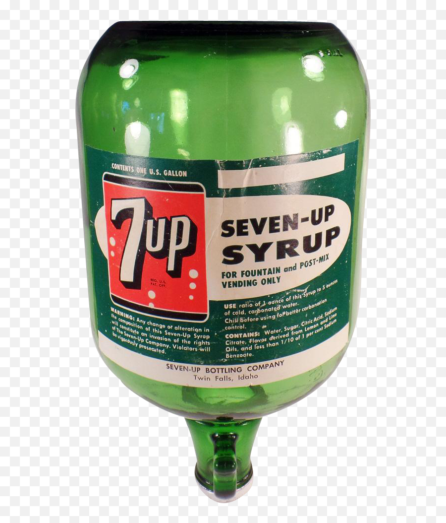 Vintage Seven - Old 7up Syrup Gallon Bottles Png,Fountain Drink Png