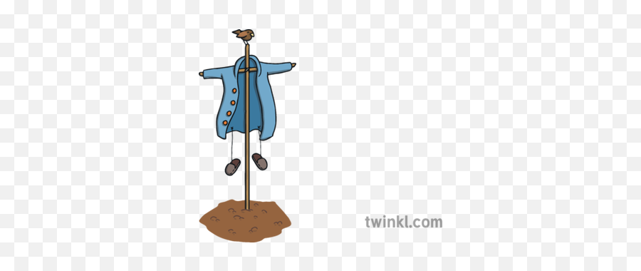 Ks1 The Tale Of Peter Rabbit Scarecrow Illustration - Twinkl Walking Stick Png,Scarecrow Transparent