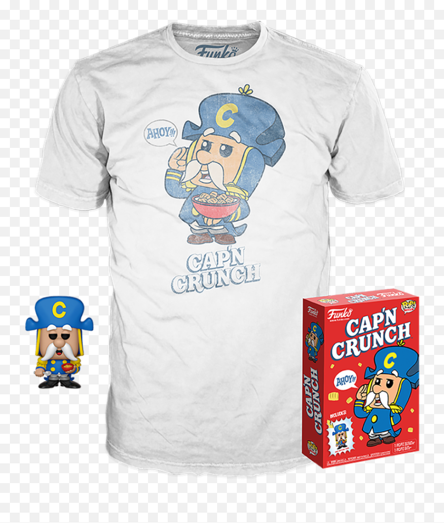 Funko Pop Tees Capu0027n Crunch T - Shirt Pocket Pop Bundle Shirts Funko Png,Shirt Pocket Png