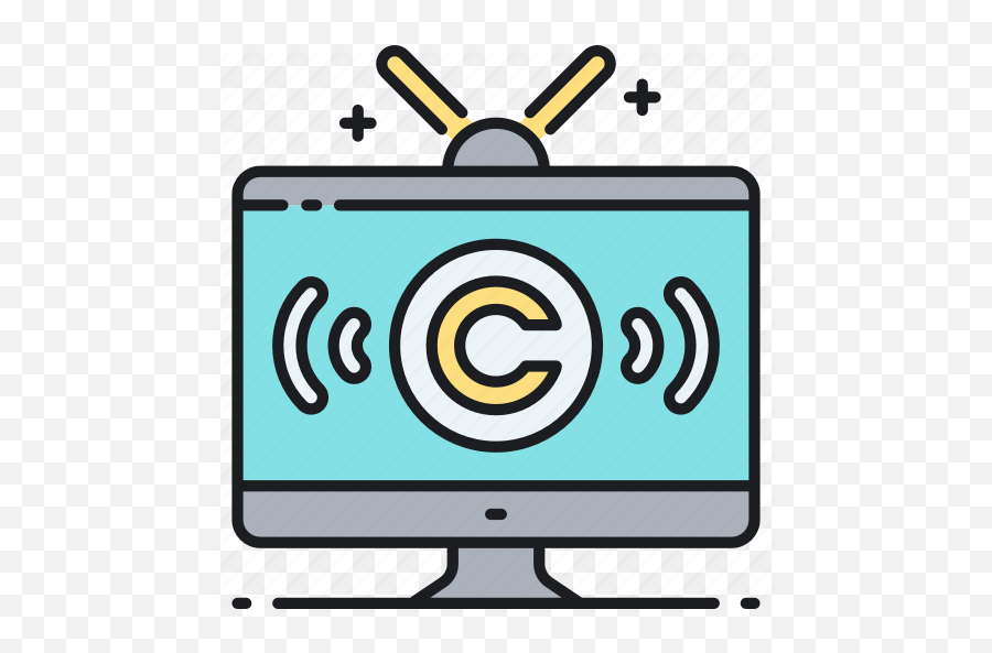 Broadcast Copyright Television Tv - Lcd Png,Copyright Icon Png