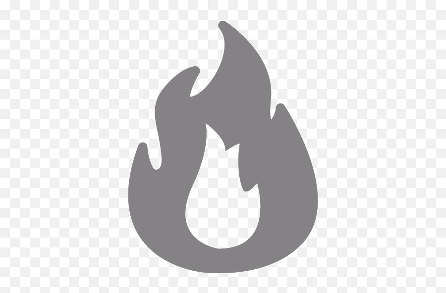 Gray Fire 2 Icon - Transparent Black Fire Symbol Png,Black Fire Icon