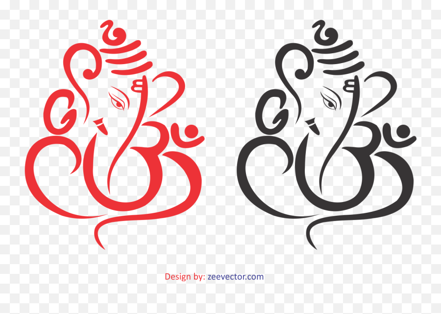 Lord Ganesha Vector - Free Vector Design Cdr Ai Eps Png Ganesh Wall Painting Black And White,Social Media Icon Vectors Free