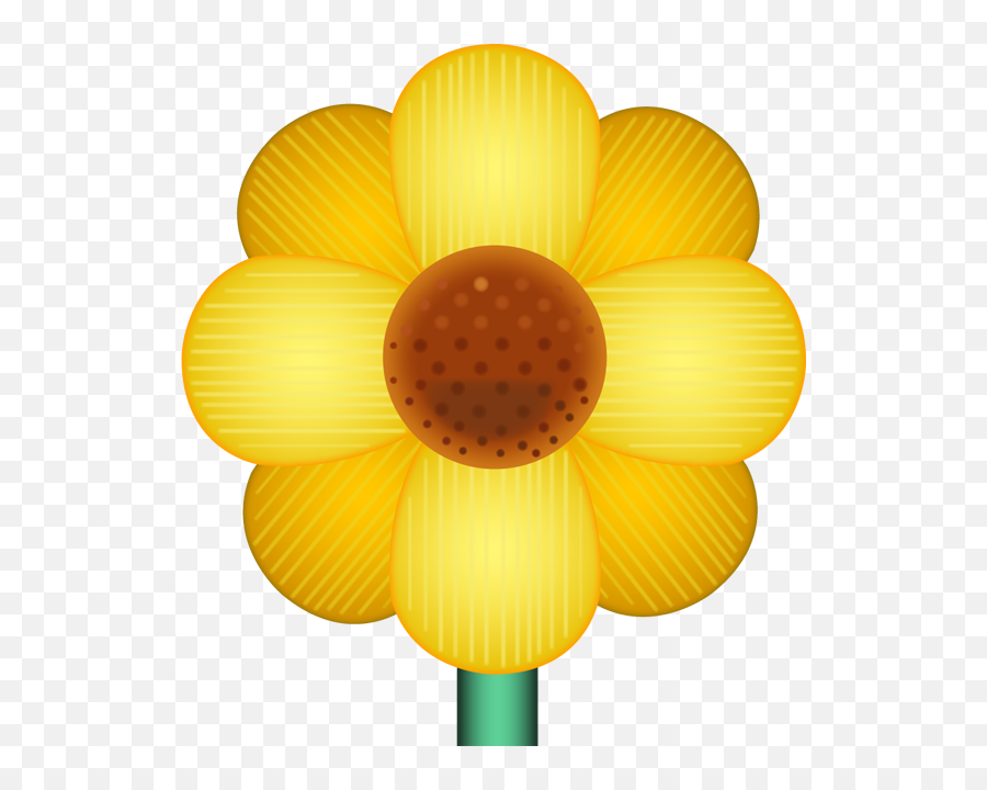 Yellow Blossom Emoji - Flower Emoji Png,Flower Stem Png