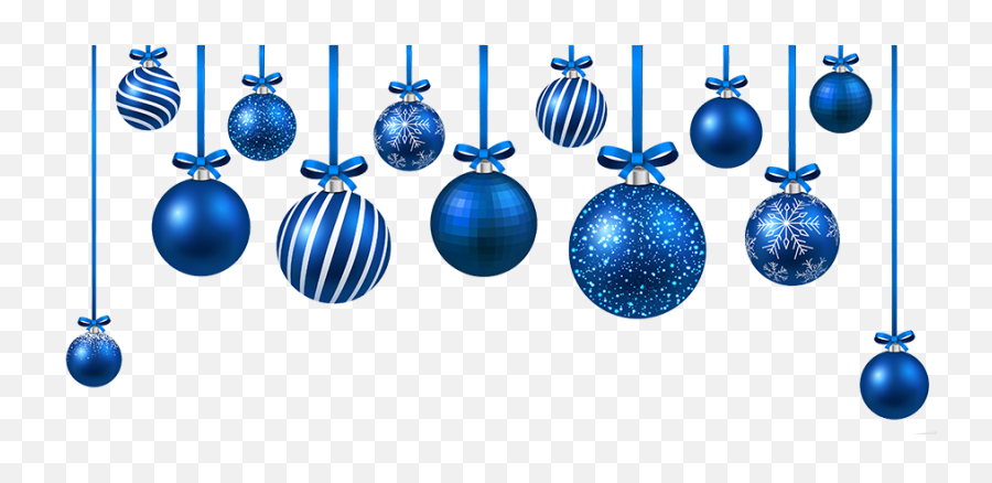 Blue Christmas Decorations Png - Blue Christmas Ornaments Png,Christmas Decor Png