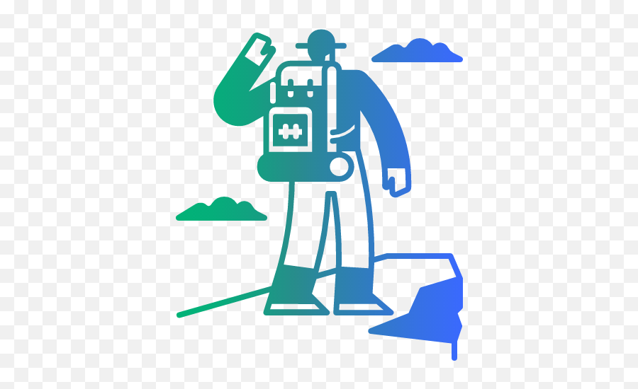 Viewpointlandscape Icon Backpacker Travel View - Robot Png,Sky Icon