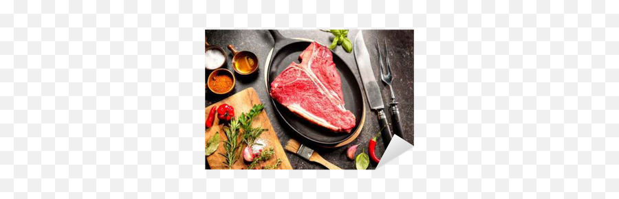 Sticker Raw Fresh Meat T - Bone Steak Pixershk Steak Png,Tbone Icon