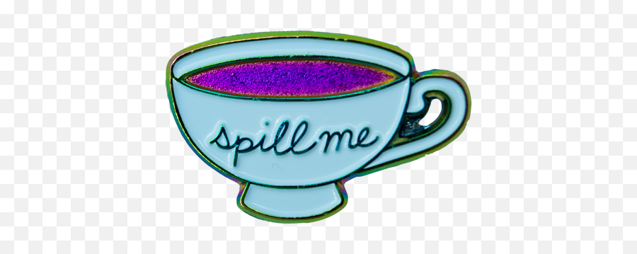 Spill Me Teacup Pin V3 - Rainbow Infinitea U2013 The Roving House Serveware Png,Spill Icon