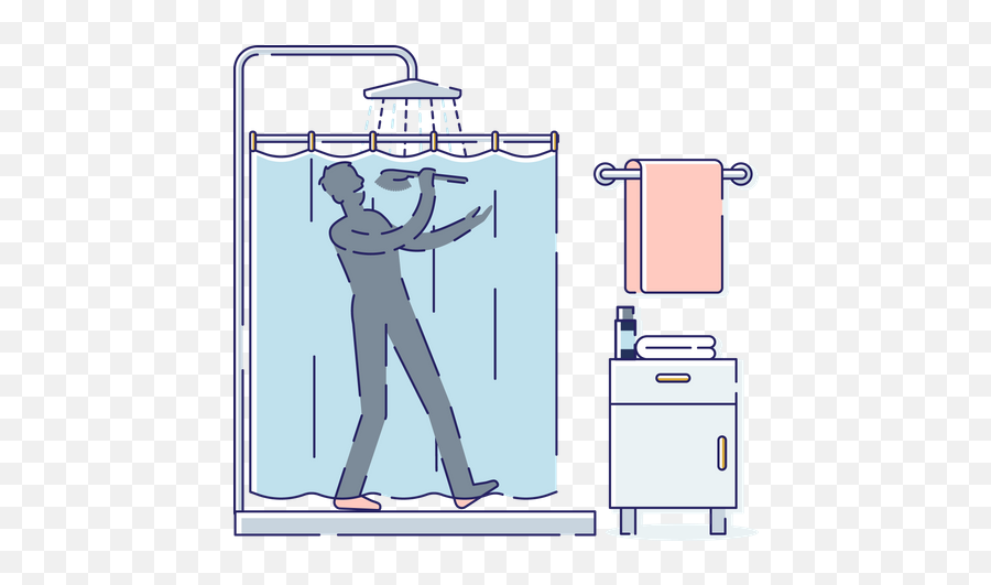 Best Premium Silhouette Man Sing While Taking Shower Png 3d Chorus Siluette Singing Icon