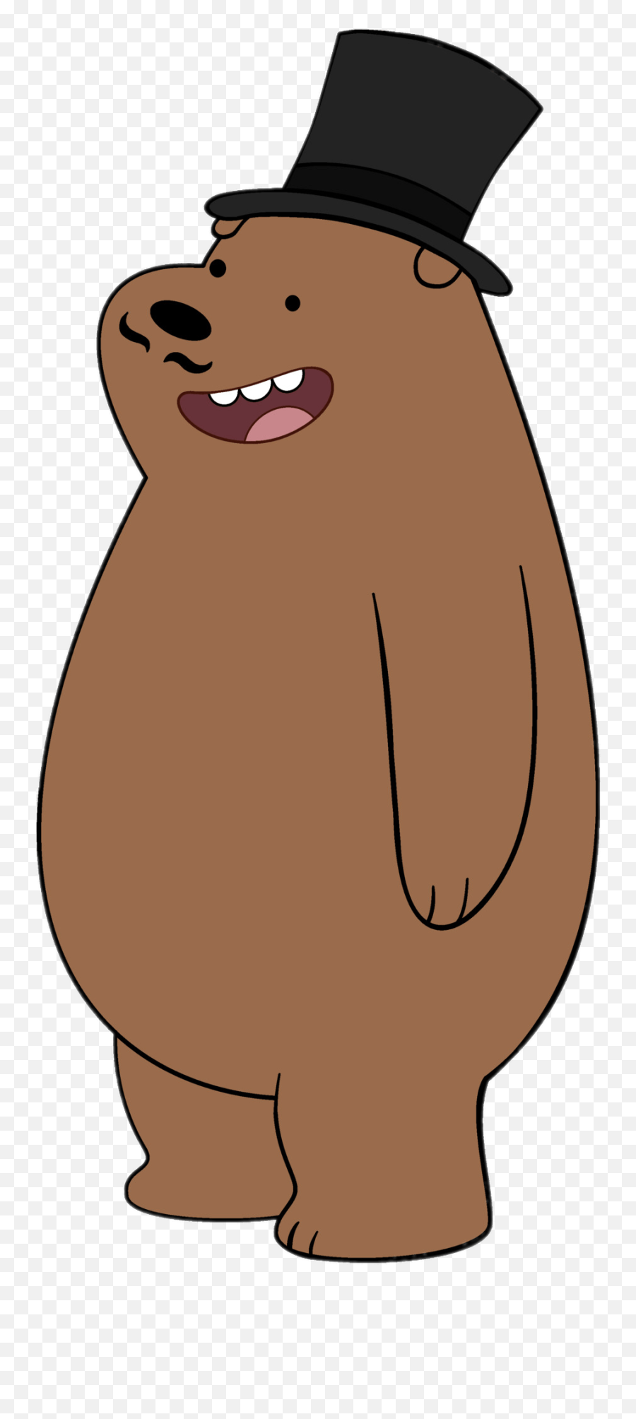 Grizzly Bear Wearing High Hat - Grizzly We Bare Bears Png,Grizzly Bear Png