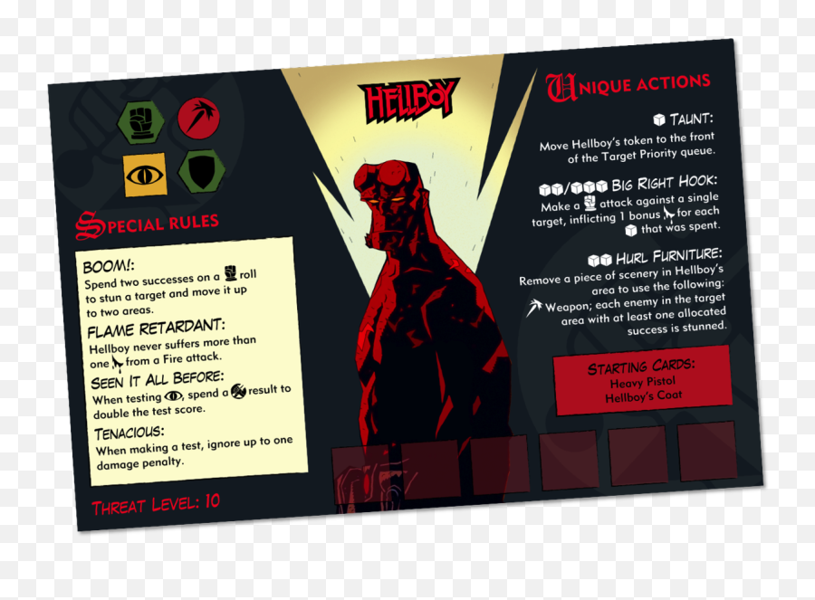 Mantic Games - Hellboy Board Game Sheet Png,Hellboy Png