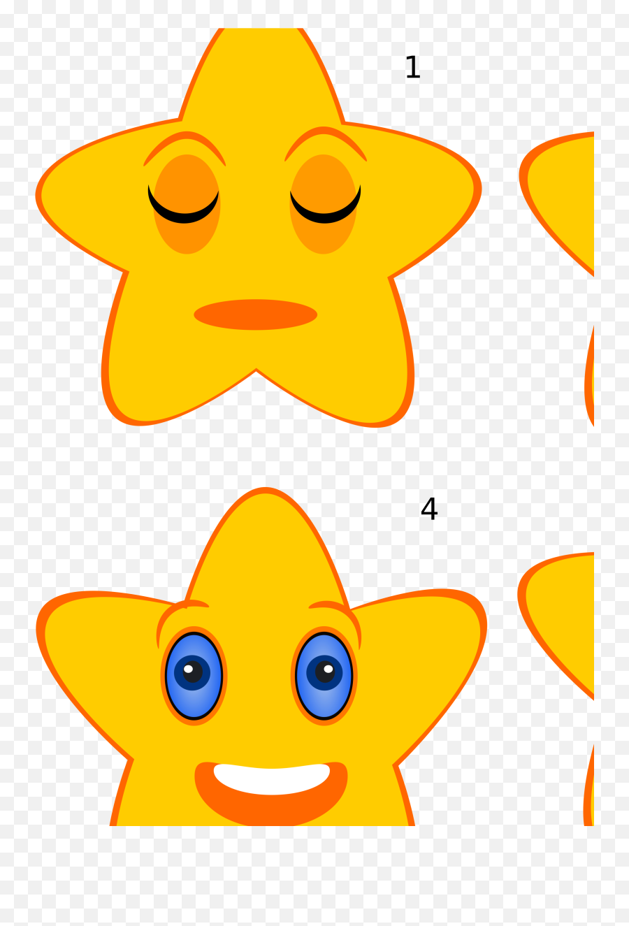 Clipart Star Animation Transparent - Star Emotions Png,Cartoon Star Png