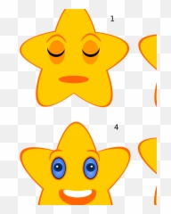 Clipart Star Animation Transparent - Star Emotions Png,Cartoon Star Png
