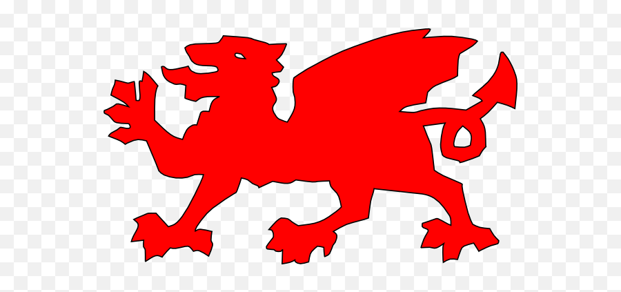 Welsh Dragon Red Clip Art - Vector Clip Art Easy Draw Welsh Dragon Png,Dragon Clipart Png