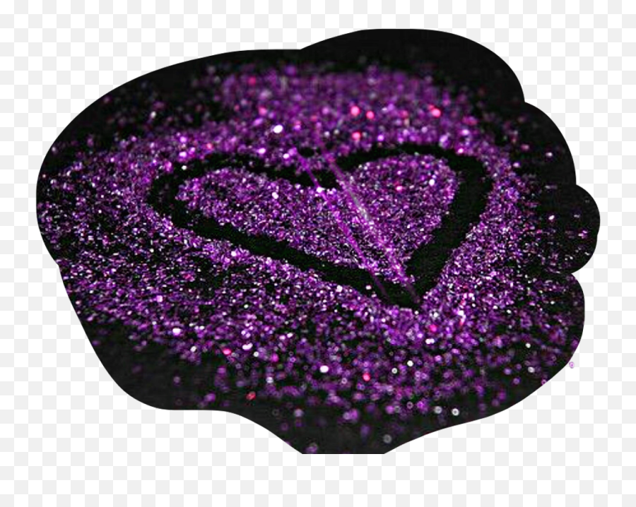 Purple Sticker - Purple Glitter Hearts Png,Purple Glitter Png