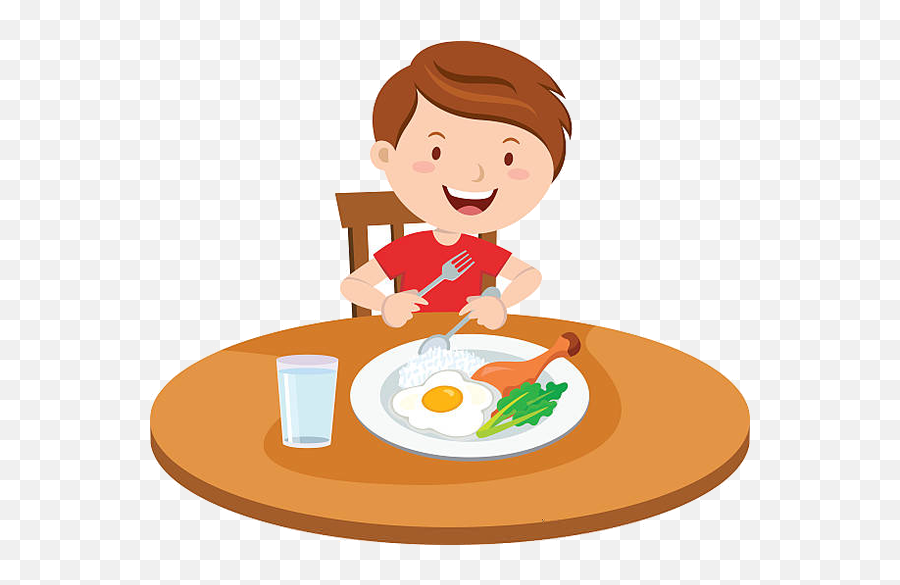Breakfast Png Freeuse Library - Kids Eating Clipart,Breakfast Png