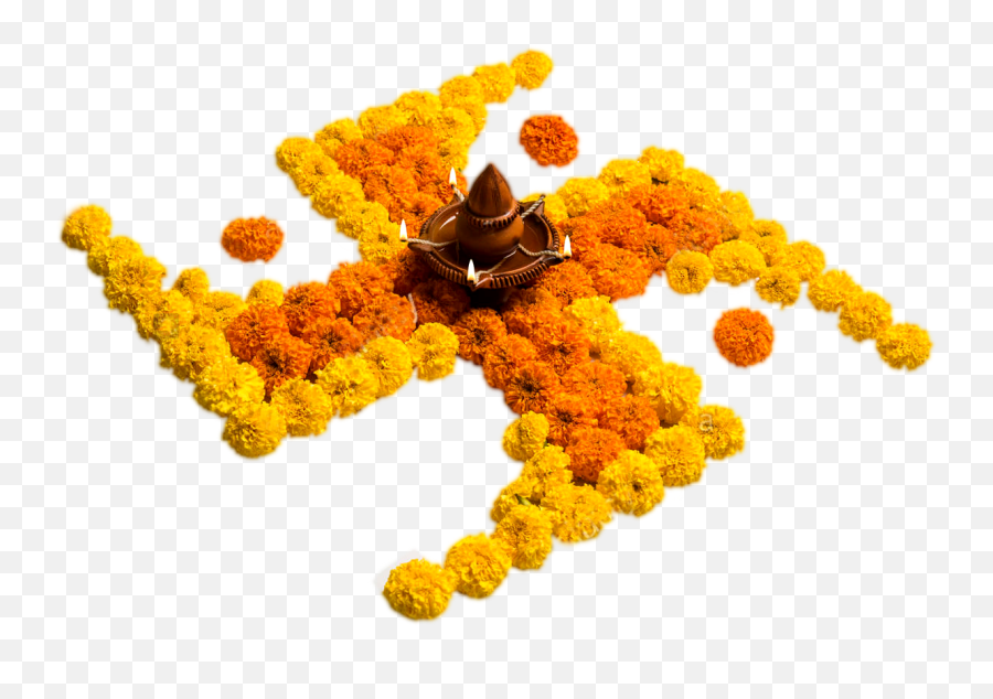 Swastik Design Rangoli - Flower Rangoli Png,Hindu Png