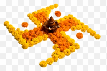 Swastik Design Rangoli - Flower Rangoli Png,Hindu Png
