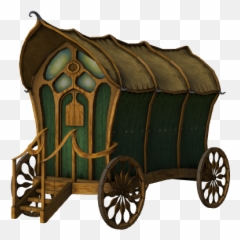 P3din - Gypsy Wagon Art Test By Alan Jacobson Wwwadjartcom Cart Png,Wagon Png
