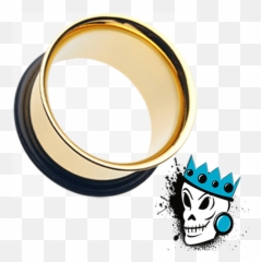 Gold Single Flare Tunnels 14 Gauge - 58 inch Kingu0027s png