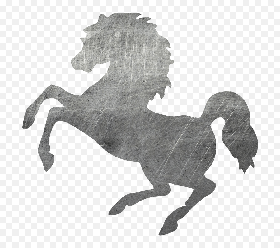 Download Cropped Metal Horse Rearing 1 - Juventus Horse Logo Horse On Hind Legs Silhouette Transparent Png,Mustang Horse Png