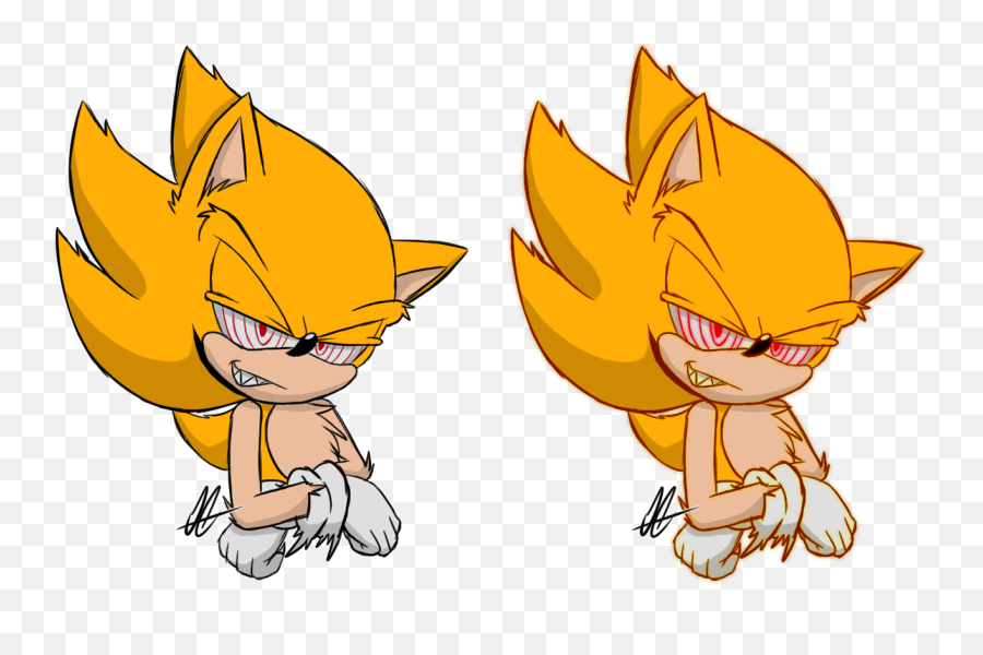 Fleetway Super Sonic Doodle U2014 Weasyl - Fleetway Sonic Drawing Easy Png,Super Sonic Transparent