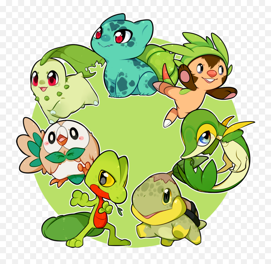 Pokemon Charmander Bulbasaur Squirtle Piplup Chimchar - All Grass Starter Pokemon Png,Bulbasaur Png