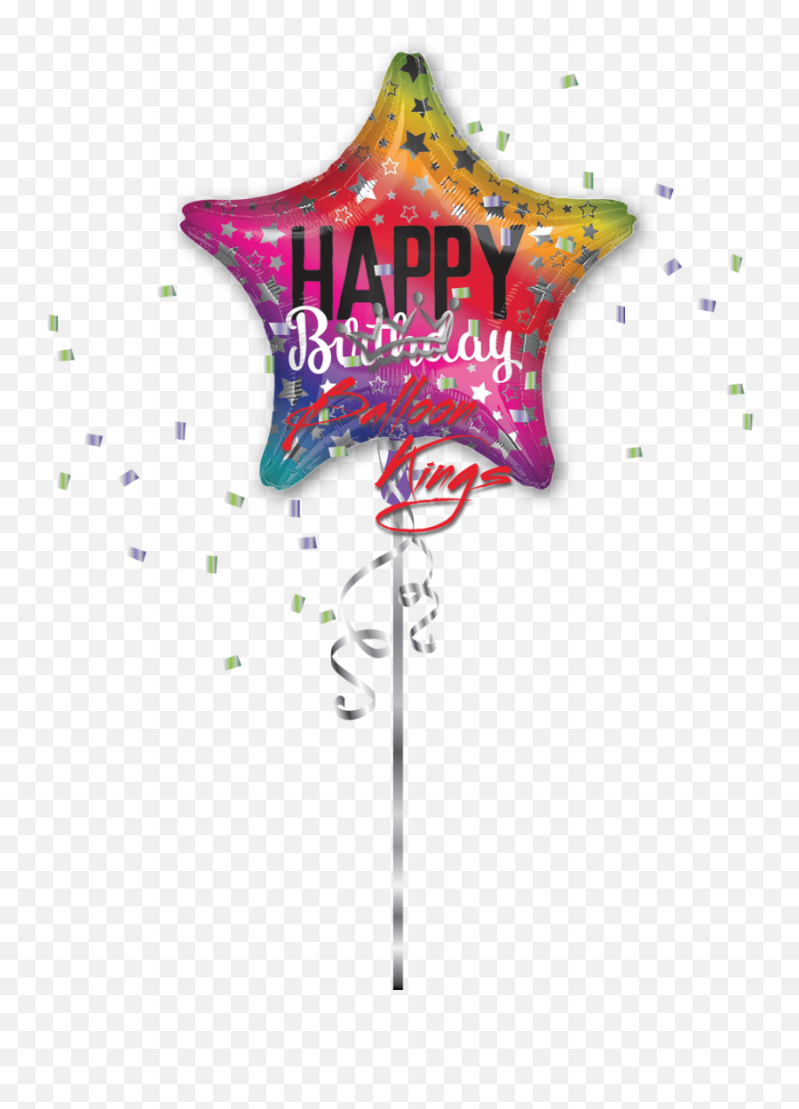 Happy Birthday Rainbow - Foil Happy Birthday Balloon Rainbow Png,Happy Birthday Transparent Background