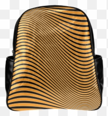 Black Wavy Lines Multi - Shoulder Bag png
