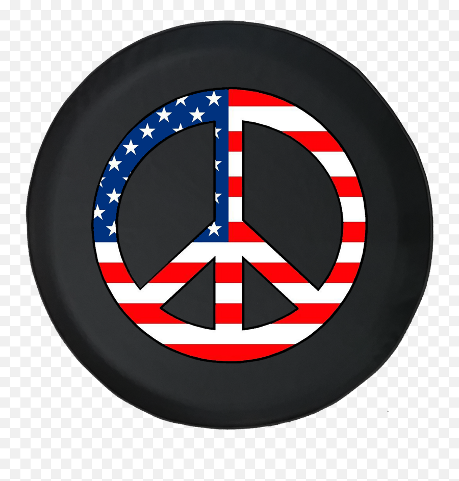 American Flag Peace Sign Freedom Adventure Offroad Fun Lifted Spare Tire Cover Fits Jeep Rv U0026 More 28 Inch - Walmartcom Png,Peace Sign Logo