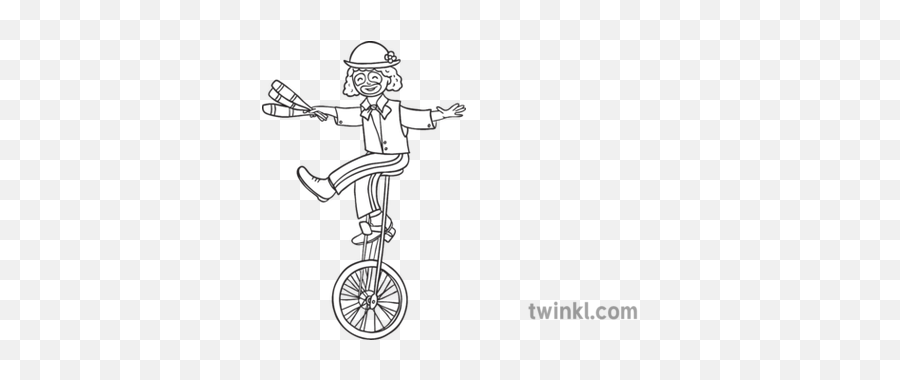 Unicycle Clown Entertainer Person Riding Circus Performer - Proportional Symbol Map Of Brazil Png,Unicycle Png