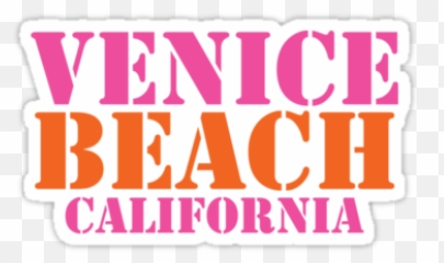 Venice Beach California Stickers By Anabellstar Redbubble - Png Transparent Venice Beach California Logo Png,Redbubble Logo Png