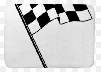 Vector Checkered Flag Waving Above The Pole No Gradients Bath Mat U2022 Pixers - We live change Check Flag png
