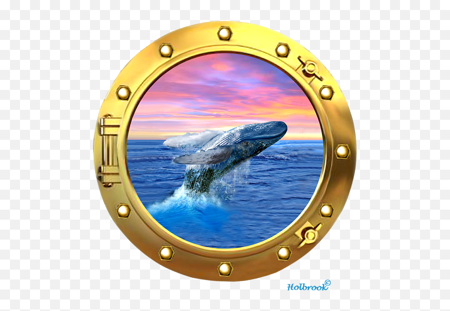 Porthole View Of Breaching Whale T - Shirt Amazing Breaching Humpback Whale Png,Porthole Png