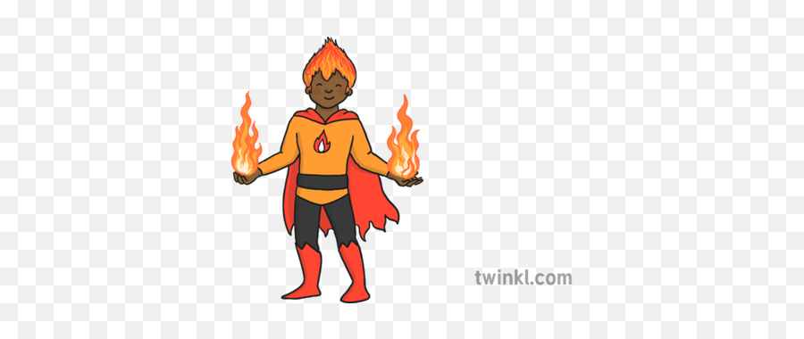 Fire Superhero Illustration - Twinkl Girl On The Toilet Drawing Png,Superheroes Png