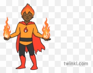Fire Superhero Illustration - Twinkl Girl On The Toilet Drawing Png,Superheroes Png
