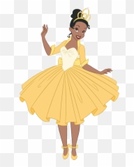 Princess Tiana Yellow Dress Png - Princess Tiana Yellow Dress,Princess Tiana Png