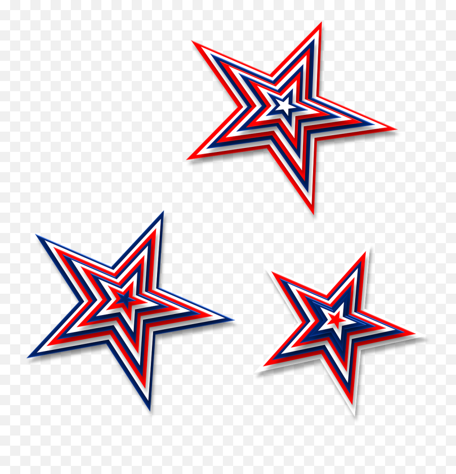 Red White And Blue Star Png Transparent - Portable Network Graphics,Star Transparent Background