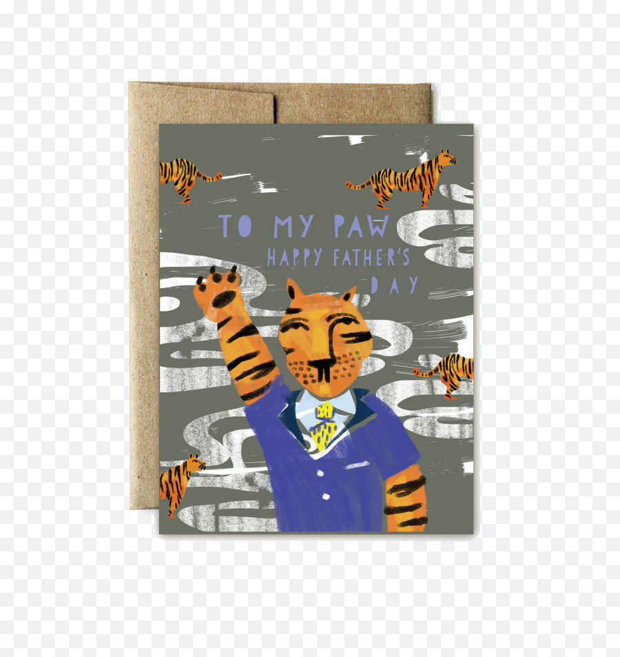 Fatheru0027s Day Card - Tigeru0027s Paw Tiger Mothers Day Card Png,Happy Father's Day Png