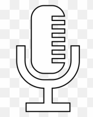 Monochrome - Clip Art Library Microphone Logo In White png