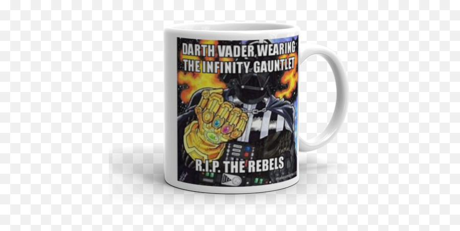 Darth Vader Wearing The Infinity Gauntlet Rip Rebels - Coffee Cup Png,Infinity Gauntlet Logo