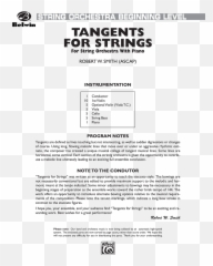 Tangents For Strings By Robert W Smithed Jw Pepper - Document png