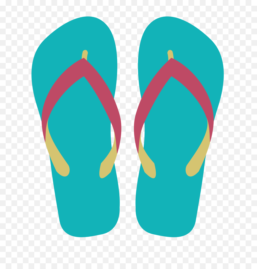 Beach Slippers Vector Royalty - Flip Flops Png,Slippers Png