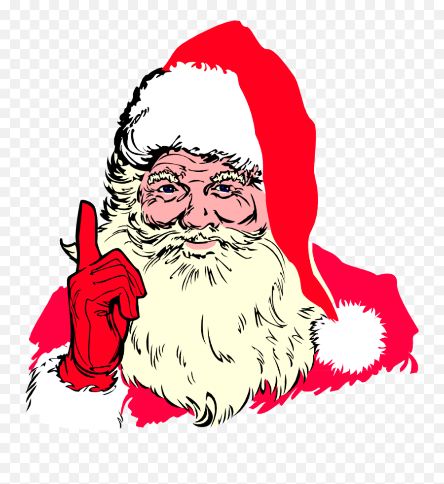 Free Christmas Santa Claus Red Illustration Holiday Vector - Santa Claus Png,Shush Icon