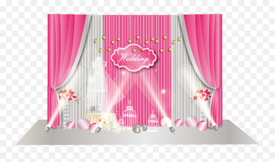 Download Vector Stage Layout Scene Wedding Free Png - Wedding Decoratives Background Vector,Function Icon Vector Free