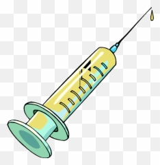 Syringe Cartoon Clipart Injection - Png