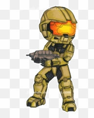 Download Hd Arrow Clipart Black - Master Chief Halo Chibi Master Chief Clipart Transparent Png,Halo Master Chief Png