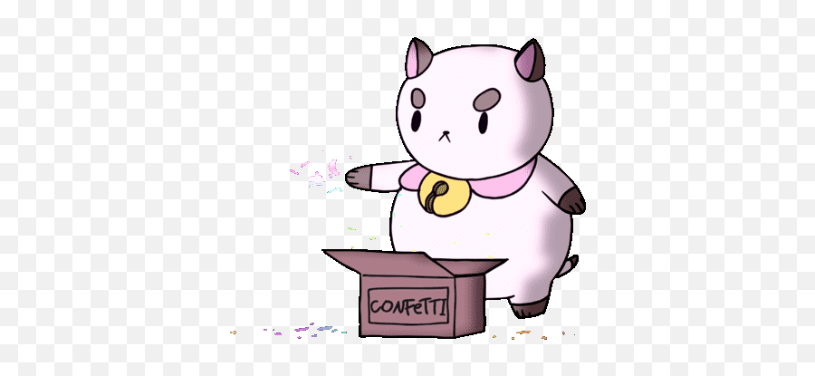 Top Throws Confetti Stickers For - Bee Puppycat Happy Birthday Png,Transparent Confetti Gif